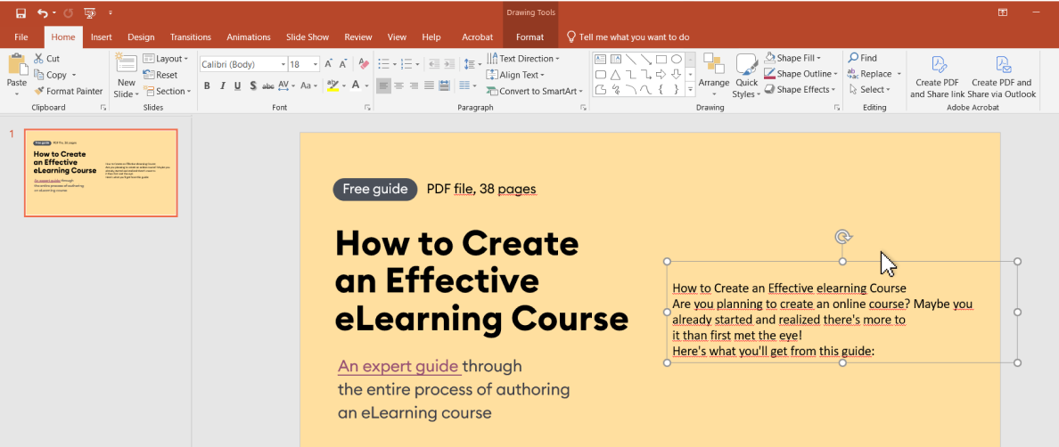 Paste content from a PDF