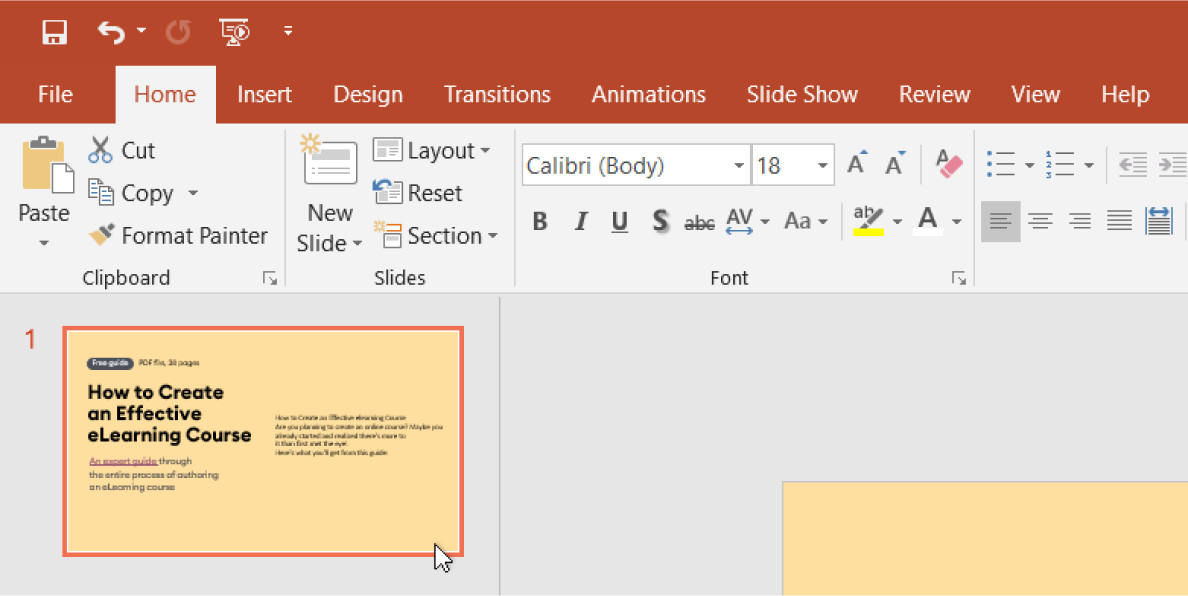 How to import a PDF into PowerPoint as a picture