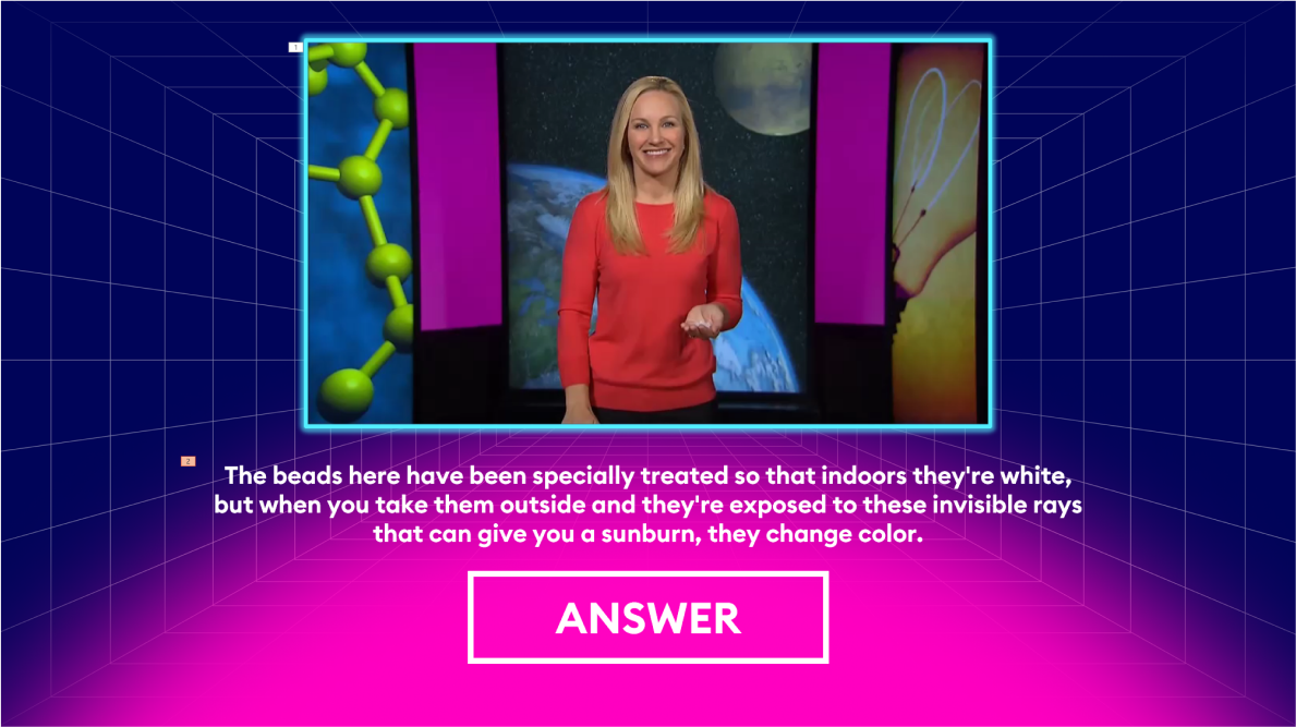 Example of a video question in PPT