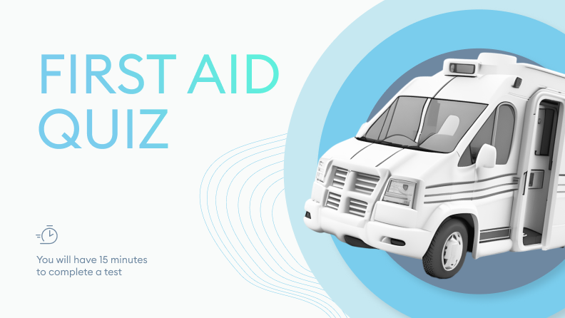 A first aid quiz created in iSpring Suite