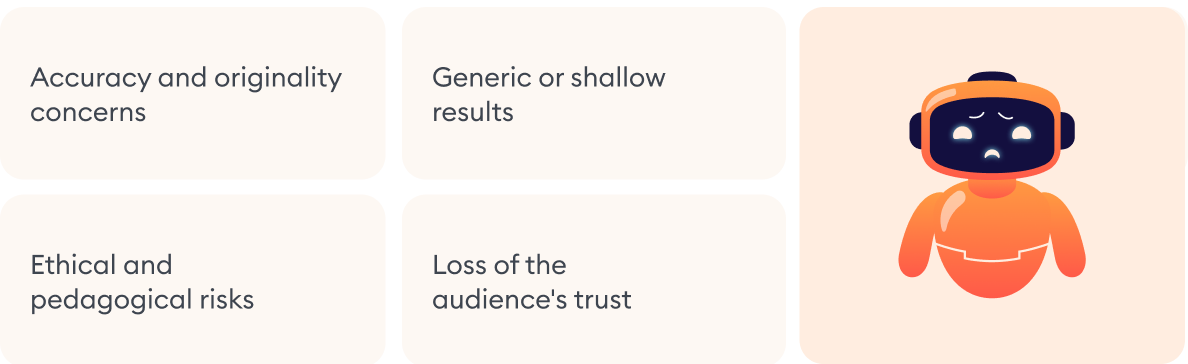 Limitations of AI for content creation