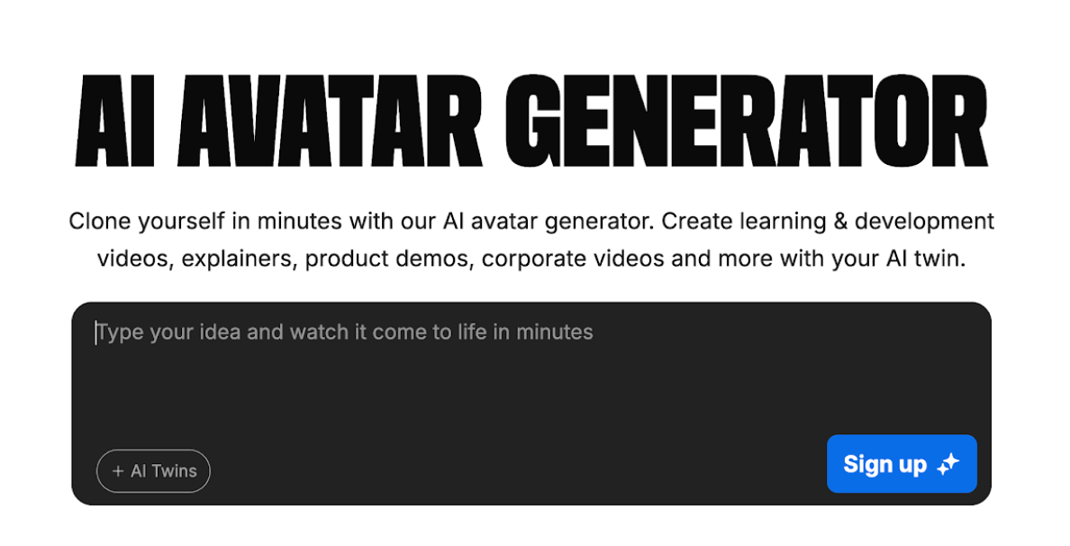 An AI avatar generator