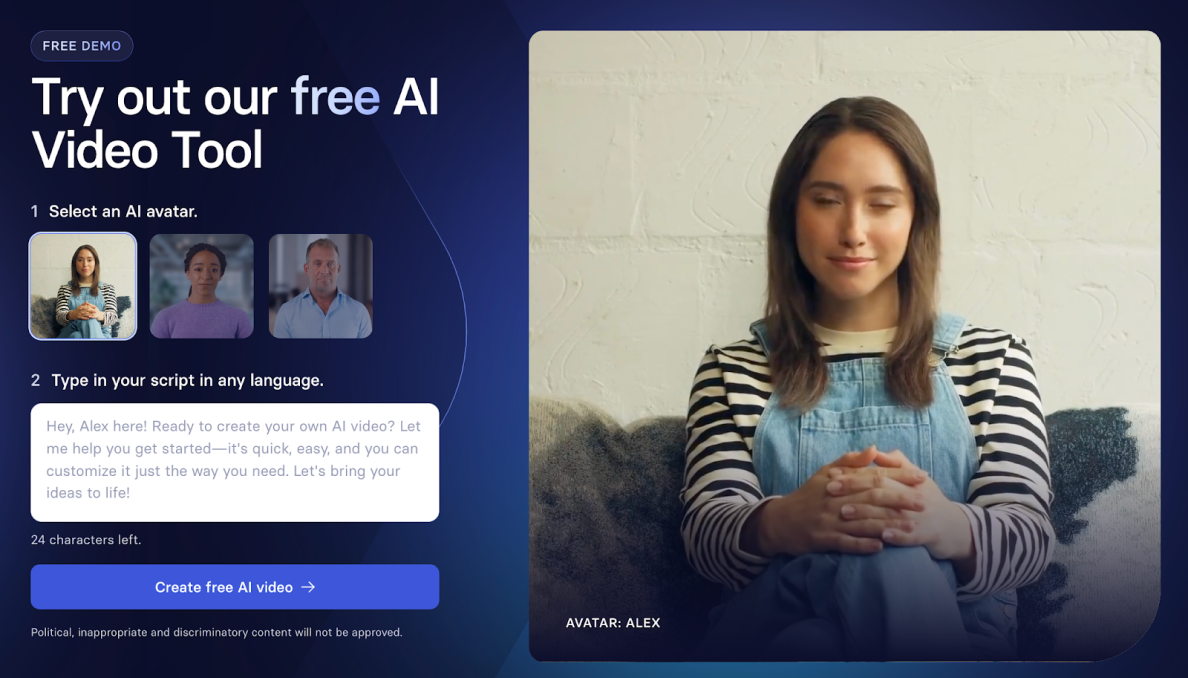 AI avatars in Synesthesia