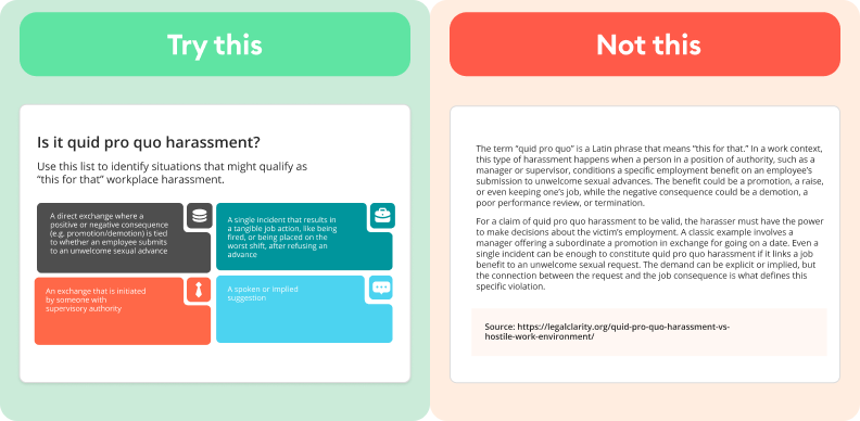 The mistakes in creating text-based content