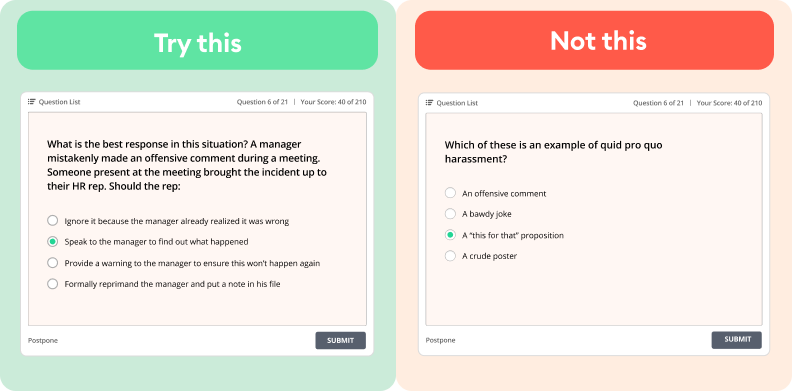 Testing content rather than application