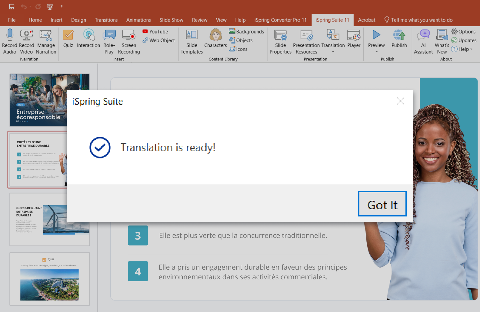 Translation is ready