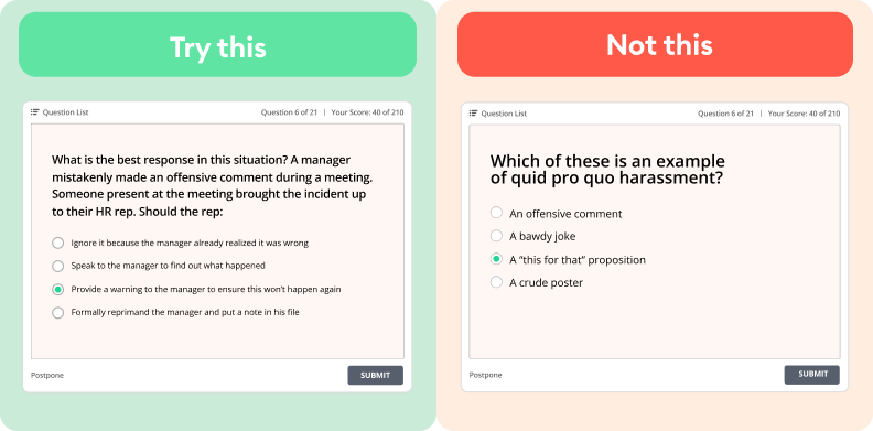 Testing content, rather than application