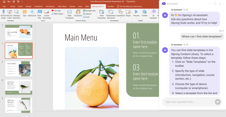 AI Assistant in iSpring Suite