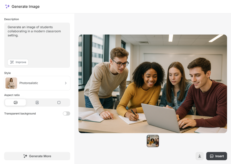 AI Image Generation in iSpring LMS