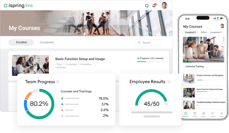 iSpring LMS for your customer training