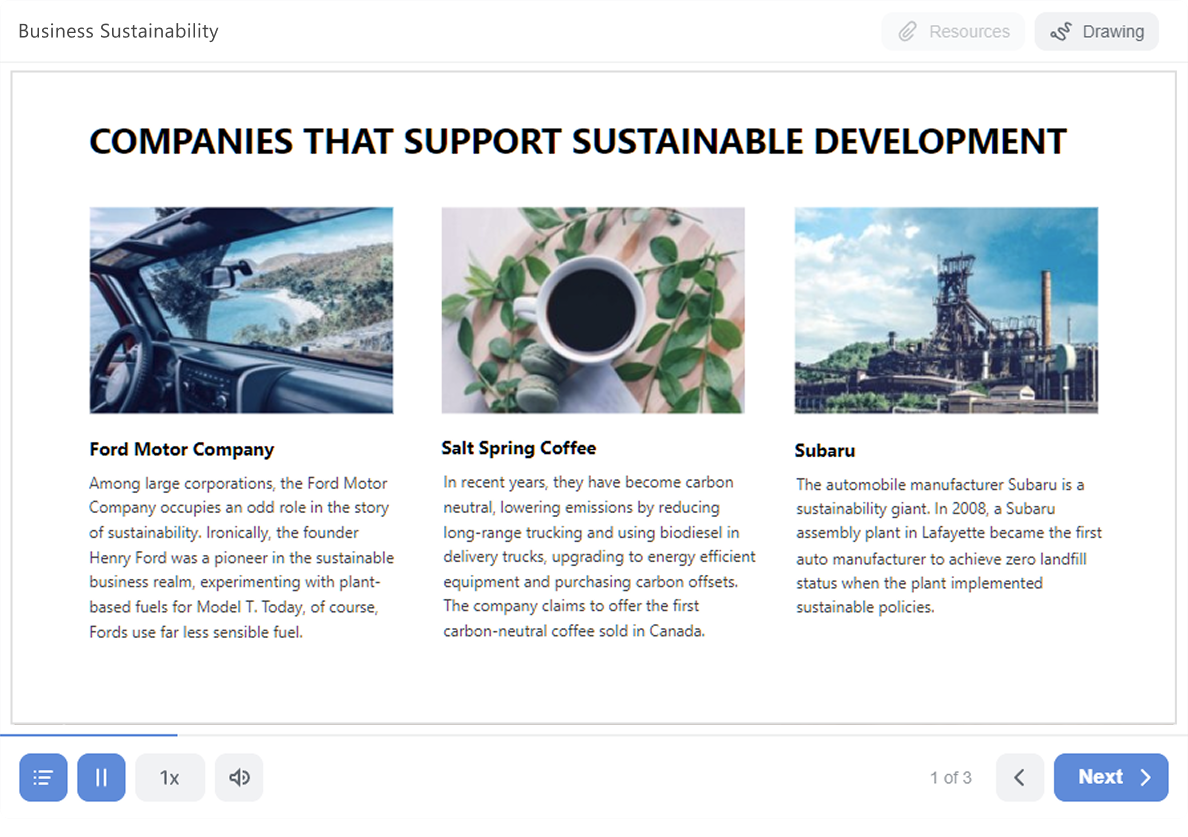 No Sidebar layout Universal player in iSpring Suite: No Sidebar layout