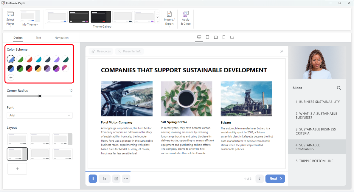 Color schemes Color schemes