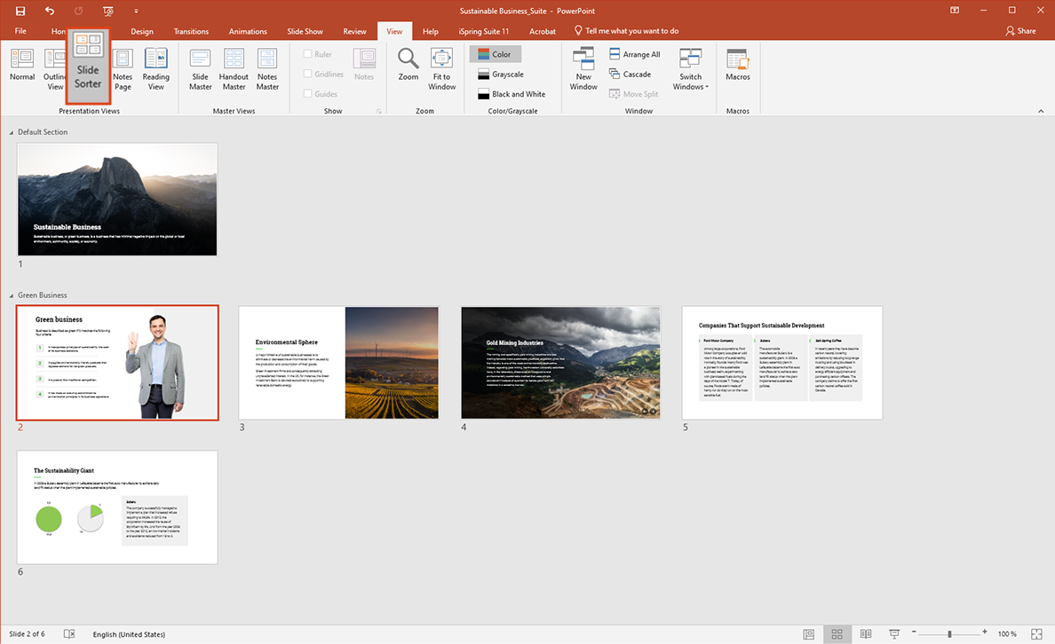 Slide Sorter Slide Sorter in PowerPoint