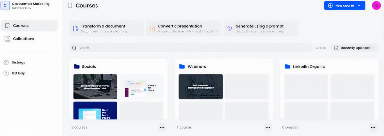 Coassemble interface Coassemble interface