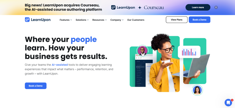 The LearnUpon platform for employee training