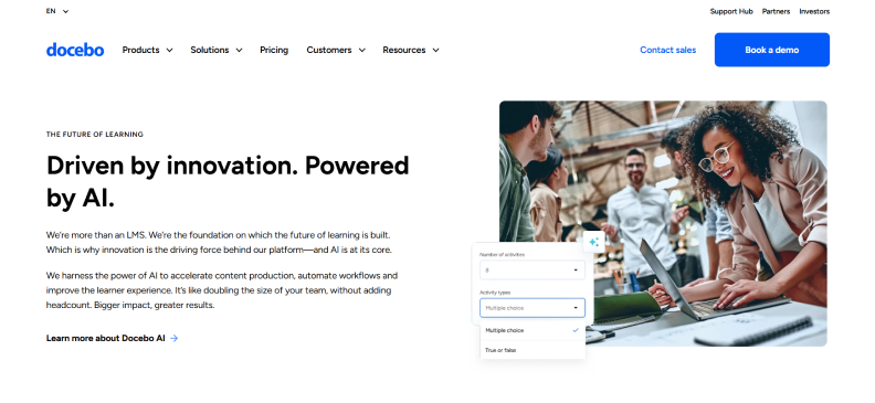 The Docebo platform for employee training