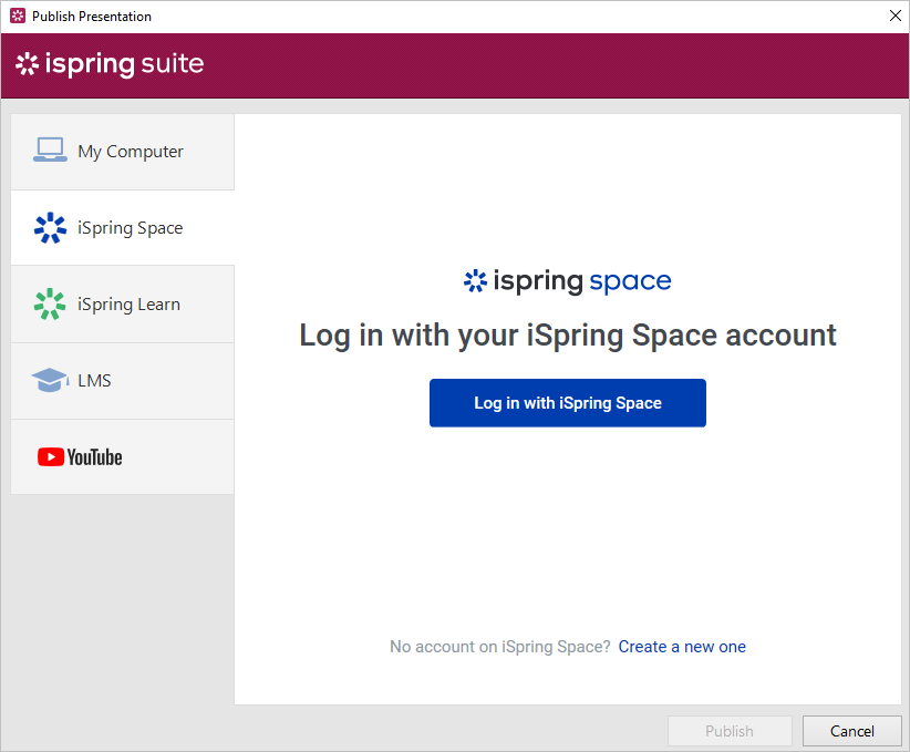 Publishing to iSpring Space - iSpring Suite 10 - iSpring ...