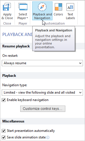 Playback And Navigation Settings Ispring Converter Pro 9 Ispring