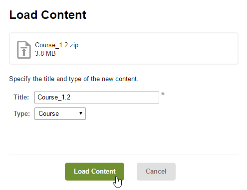 Load content in Firmwater LMS