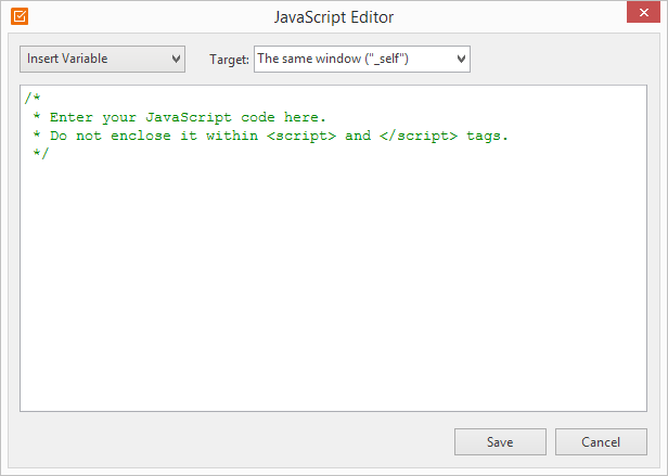 JavaScript Editor in iSpring
