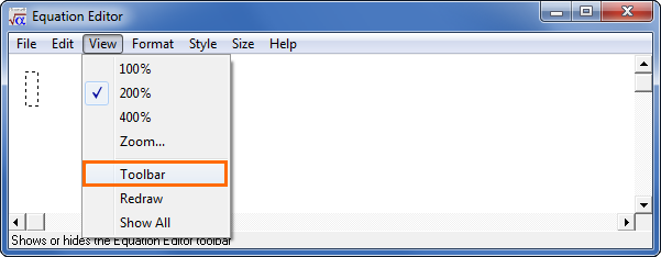 How to enable Equation toolbar