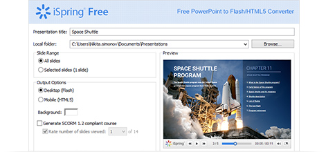 free powerpoint to flash html5 converter ispring free