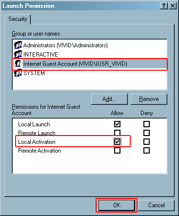 Enable Local Activation for your User accont