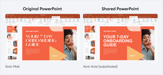 how to save powerpoint presentation with embedded fonts