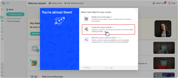 How to Create the course content in LearnWorlds 