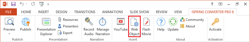 Insert a Web page in PowerPoint with iSpring Insert a Web page in PowerPoint with iSpring